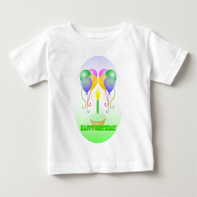 Bebé Primera camiseta de cumpleaños (Anverso)
