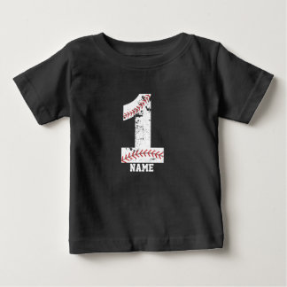 Bebé Primera camiseta de cumpleaños de béisbol, camiset