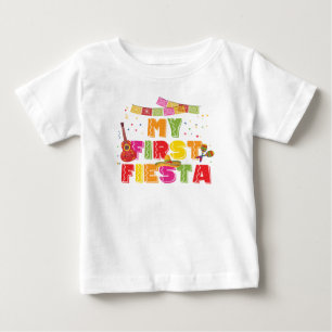 Bebé Primera camiseta de cumpleaños del Chica Fiesta