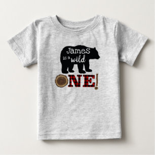 Bebé Primera camiseta de cumpleaños Lumberjack