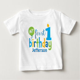 Bebé Primera camiseta de cumpleaños personalizada