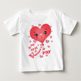 Bebé Primera camiseta del corazón del El día de San Val