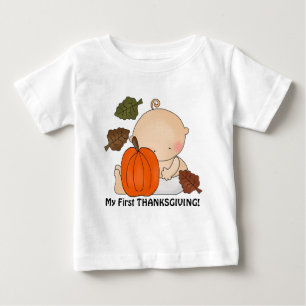 Bebé Primera camiseta del Día de Acción de Gracias de