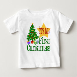 Bebé Primera camiseta del navidad de Babys