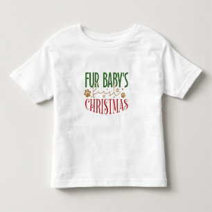 Bebé Primera Navidad de Fur Baby - Camiseta Mascota de