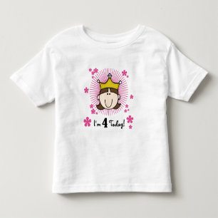 Bebé Princesas 4.ª camiseta y regalo de cumpleaños