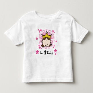 Bebé Princesas 4.ª camiseta y regalo de cumpleaños