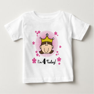 Bebé Princesas 4.ª camiseta y regalo de cumpleaños
