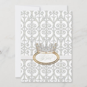 Bébé Princess Crown Baby Shower Invitación