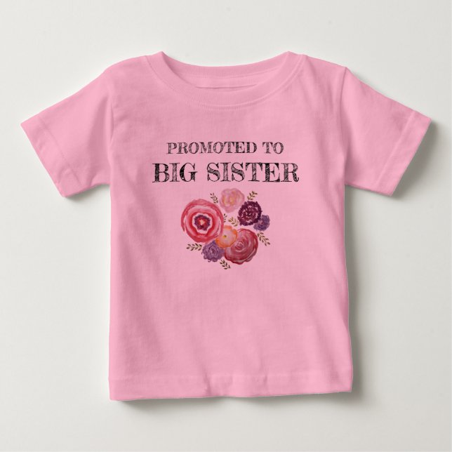 Bebé Promocionado a la camiseta de la hermana mayor (Anverso)