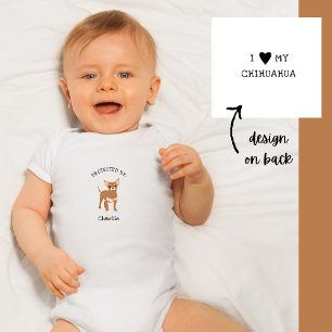 Bebé Protegida por la camiseta de 2 perros Chihuahua
