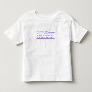 Bebé Proverbios 22:6 Camiseta de niño cristiano