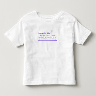 Bebé Proverbios 22:6 Camiseta de niño cristiano