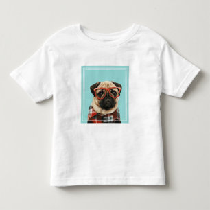 Bebé Pug de la camiseta de plástico