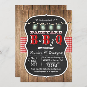Bebé Q BabyQ Parejas Ducha Invitación BBQ
