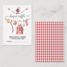 Bebé-Q barbacoa Parejas Tarjeta de Raffle Diaper