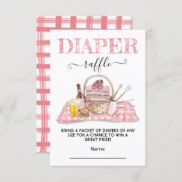 Bebé Q Barbecue Ducha Pink Diaper Tarjeta Raffle
