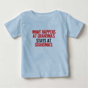 Bebé "Qué sucede en camiseta de las abuelas"