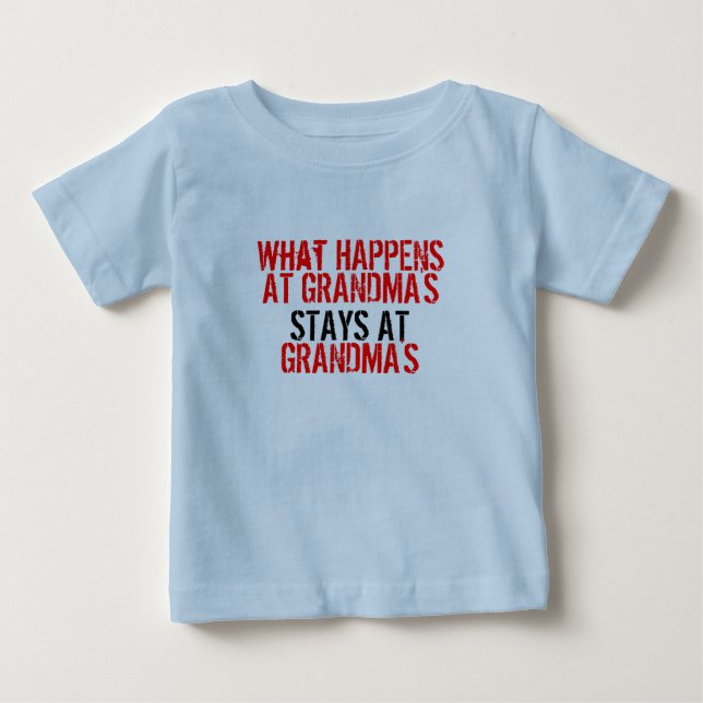 Bebé "Qué sucede en camiseta de las abuelas" (Anverso)