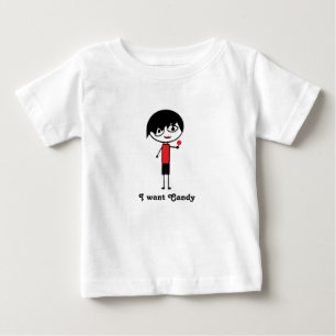 Bebé quiero camiseta de emo de caramelo