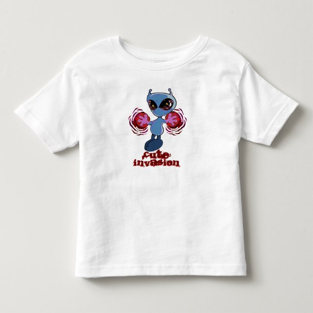 Bebé Qwiby: Camiseta de niñito de la invasión (Anverso)