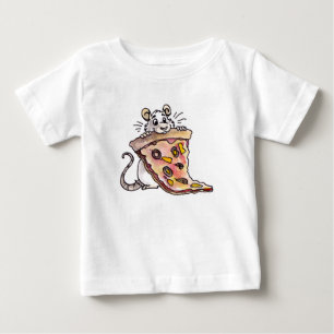 Bebé Rata con la camiseta del niño de la pizza