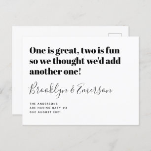 Bebé reducido número 3 Invitación de embarazo