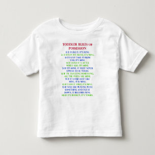 Bebé Reglas De Posesión De Un Niño Pequeño Camiseta Div