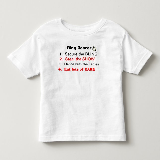 Bebé Reglas de una camiseta portadora de anillo (Anverso)