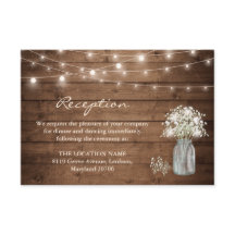 Bebé respira mason jar ilumina recepción de boda