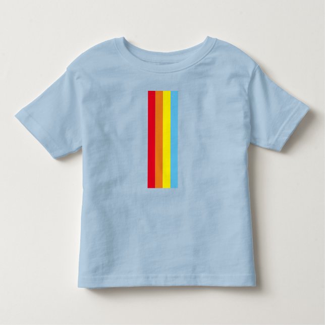 Bebé Retro stripes la camiseta de un niño pequeño (Navy (Anverso)
