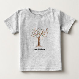 Bebé Reunion de árbol de familia, pequeña camiseta