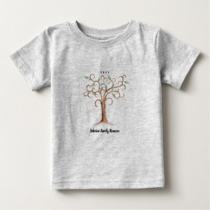 Bebé Reunion de árbol de familia, pequeña camiseta