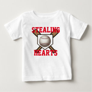 Bebé Robo de la camiseta del béisbol de los corazones