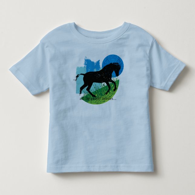 Bebé Rociando la camiseta de Tee Design para caballos (Anverso)