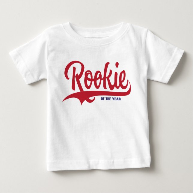 Bebé Rookie de la camiseta de béisbol de primer cumplea (Anverso)