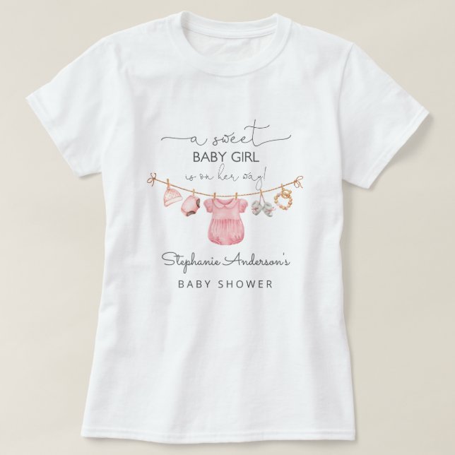 Bebé ropa Baby Shower mamá para ser camisetas (Diseño del anverso)