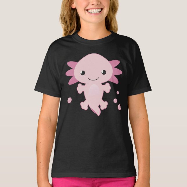 Bebé rosa: Camisa juvenil Axolotl para Chicas (Anverso)