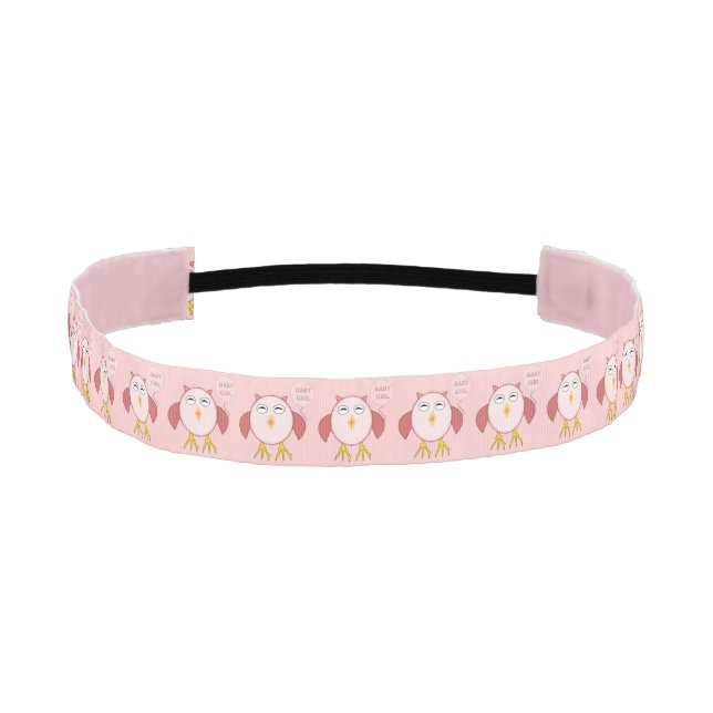 Bebé Rosa Cute Lechuza Bebé No Banda De Cabeza (Anverso)
