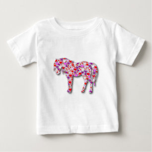 Bebé Rosa de caballo corazón - camiseta
