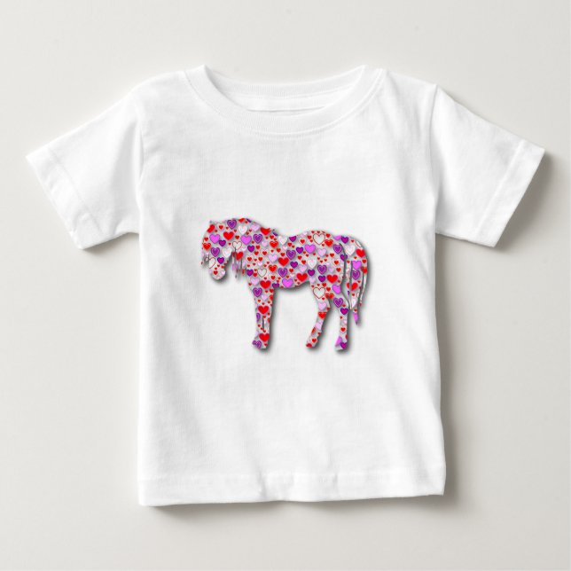 Bebé Rosa de caballo corazón - camiseta (Anverso)