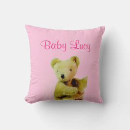 Bebé rosa Teddy Bear Cojín decorativo