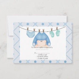 bebé rsvp de línea azul de bebé