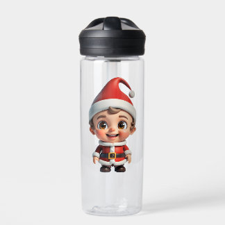 Bebé Santa Claus Feliz Navidad Botella de agua