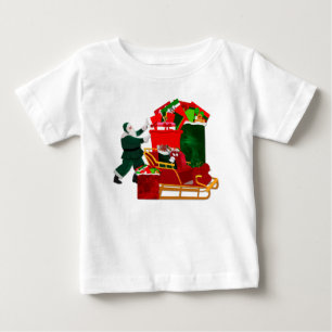 Bebé Santa Packing de su camiseta de Sleigh