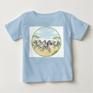 Bebé Savanna Sprint – Camiseta de grupo de cebra corrie