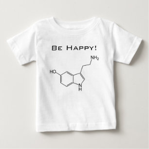 Bebé ¡Sea feliz! Camiseta del niño de la serotonina