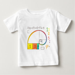 Bebé Secuencia de Fibonacci y Camiseta de Matemáticas d