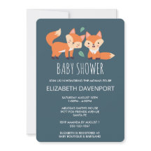 Bebé Shower de Zorros Naranjas Adorables