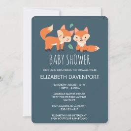 Bebé Shower de Zorros Naranjas Adorables